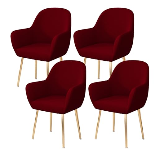Fodera Sedia da Pranzo Elasticizzata Morbida Copertura Rimovibile per Soggiorno Fodera Lavabile in Spandex Vino Rosso Set di 4 Pezzi per Ufficio e Sala da Pranzo von Generisch