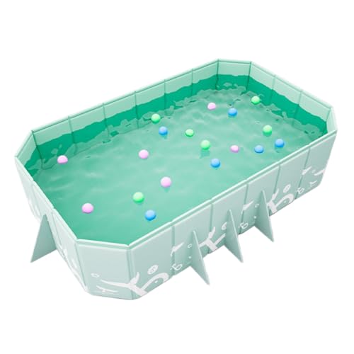 Foldable Non-Inflatable Swimming Pool, Portable Folding, Wear-Resistant, PVC Material, Thickened Swimming Pool, Outdoor Hard Comfortable Ground Pools for Garden, 102.36x64.96x19.69 inches von Generisch