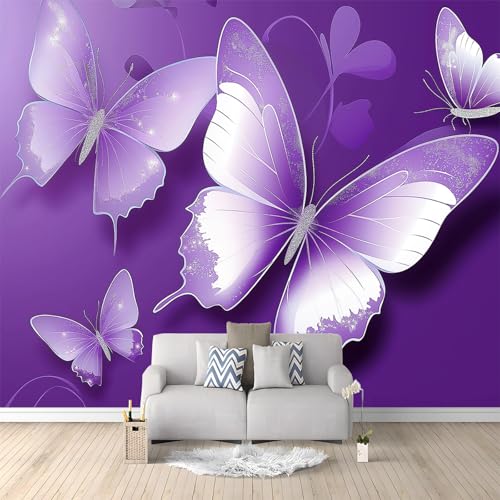 Foto Tapete Wandbild Schmetterling Lila Muster 250x175 cm Tapete Vliestapete 3D Effekt Tapete Vlies Wandbild Wohnzimmer Schlafzimme Wanddekoration Fototapete Foto Tapete Wandbild Schmetterling Lila Muster 250x175 cm Tapete Vliestapete 3D Effekt Tapete Vlies Wandbild Wohnzimmer Schlafzimme Wanddekoration Fototapete von Generisch