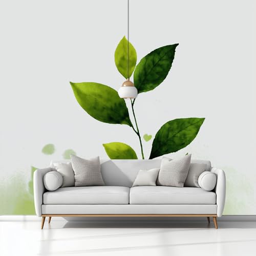Fototapete 3D Aquarell Grüne Pflanzen Vlies Tapeten Wandtapete 200 x 140 cm, Weiß Moderne Wanddekoration, für Wohnzimmer Schlafzimmer TV-Hintergrund Wanddeko Fototapete 3D Aquarell Grüne Pflanzen Vlies Tapeten Wandtapete 200 x 140 cm, Weiß Moderne Wanddekoration, für Wohnzimmer Schlafzimmer TV-Hintergrund Wanddeko von Generisch
