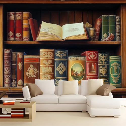 Fototapete 3D Bücherregale & Bücher 400x280 cm Vliestapete Wandbild Fototapeten Vlies Tapeten Wandtapete Schlafzimmer Wohnzimmer Kinderzimmer Moderne Wanddeko Fototapete 3D Bücherregale & Bücher 400x280 cm Vliestapete Wandbild Fototapeten Vlies Tapeten Wandtapete Schlafzimmer Wohnzimmer Kinderzimmer Moderne Wanddeko von Generisch