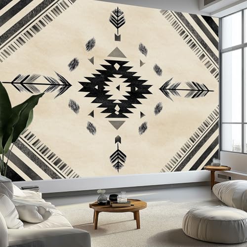 Fototapete 3D Effekt Panorama Tapete 400 x 280 cm Handgezeichnete Boho Symbole, Seidenmaterial Wandbilder - Beige Große Wandposter für Wohnzimmer Erwachsene Kinderzimmer Studie Dekoration Fototapete 3D Effekt Panorama Tapete 400 x 280 cm Handgezeichnete Boho Symbole, Seidenmaterial Wandbilder - Beige Große Wandposter für Wohnzimmer Erwachsene Kinderzimmer Studie Dekoration von Generisch