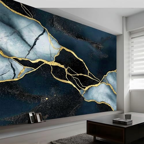 Fototapete Abstrakter Marmor Verwobene Textur 400 x 280 cm XL Tapete Fototapeten Vlies Tapeten Wandtapete moderne Dunkelblau, für Wohnzimmer Schlafzimmer - Vliestapete Wandtapete Tapete 3D Effekt Fototapete Abstrakter Marmor Verwobene Textur 400 x 280 cm XL Tapete Fototapeten Vlies Tapeten Wandtapete moderne Dunkelblau, für Wohnzimmer Schlafzimmer - Vliestapete Wandtapete Tapete 3D Effekt von Generisch