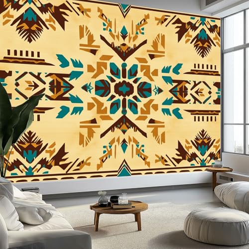 Fototapete Abstraktes Geometrisches Muster, Premium Vlies XXL Wand Tapete, Panorama Poster Gelb Wandbild für Wohnzimmer Schlafzimmer Kinderzimmer Wand Dekoration, B350 x H256 cm Fototapete Abstraktes Geometrisches Muster, Premium Vlies XXL Wand Tapete, Panorama Poster Gelb Wandbild für Wohnzimmer Schlafzimmer Kinderzimmer Wand Dekoration, B350 x H256 cm von Generisch