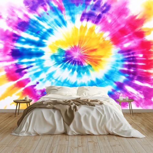 Fototapete Batikmuster Tapete 400x280 cm Vlies Wanddeko Wallpaper Wandtapete Dekoration Study Zimmer Wohnzimmer Restaurant Cafe, Bunt Fototapete Batikmuster Tapete 400x280 cm Vlies Wanddeko Wallpaper Wandtapete Dekoration Study Zimmer Wohnzimmer Restaurant Cafe, Bunt von Generisch