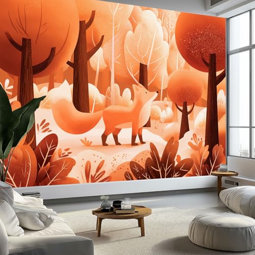 Fototapete Cartoon-Tiere Wald Fuchs 3D Effekt Vlies Tapeten 250 x 175 cm Wandgemälde, Orange Farbe Moderne Wanddeko Design Wandtapete Wohnzimmer Schlafzimmer Büro Flur Wandgemälde Fototapete Cartoon-Tiere Wald Fuchs 3D Effekt Vlies Tapeten 250 x 175 cm Wandgemälde, Orange Farbe Moderne Wanddeko Design Wandtapete Wohnzimmer Schlafzimmer Büro Flur Wandgemälde von Generisch
