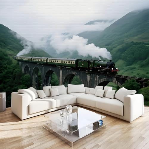 Fototapete Dampfzug Vliestapete Moderne Wandtapete Berge Wälder Tapete Wohnzimmer Schlafzimmer Büro Flur Wanddeko Dekoration Wandbilder 3D Effekt Wand Tapeten 430x300 cm Fototapete Dampfzug Vliestapete Moderne Wandtapete Berge Wälder Tapete Wohnzimmer Schlafzimmer Büro Flur Wanddeko Dekoration Wandbilder 3D Effekt Wand Tapeten 430x300 cm von Generisch