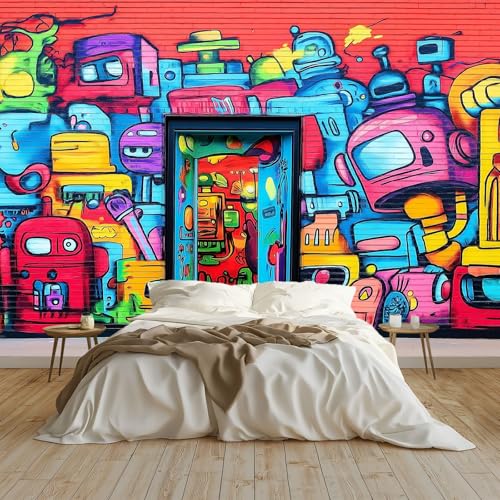 Fototapete Graffiti-Straße Zeichentrickfiguren Vlies Wandtapete Bunt Tapeten Wohnzimmer Schlafzimmer Büro Flur Wanddeko Jugendzimmer Wandbild Wand Dekoration 400x280 cm Fototapete Graffiti-Straße Zeichentrickfiguren Vlies Wandtapete Bunt Tapeten Wohnzimmer Schlafzimmer Büro Flur Wanddeko Jugendzimmer Wandbild Wand Dekoration 400x280 cm von Generisch