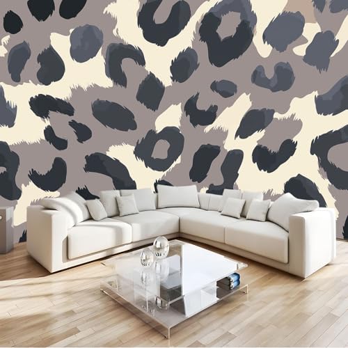 Fototapete Leopardenmuster, Vlies Animal Print Tapete - UV Beständig Motivtapete B300 x H210 cm für Wohnzimmer Schlafzimmer Kinderzimmer Wanddeko von Generisch