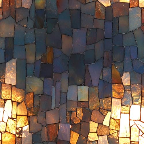Fototapete Retro Glas Selbstklebende Tapete 44x200 cm Abstrakt Bunt 3D Tapete Wandtapete Selbstklebend Tapete Kinderzimmer Mustertapete Klebetapete Wasserdicht von Generisch