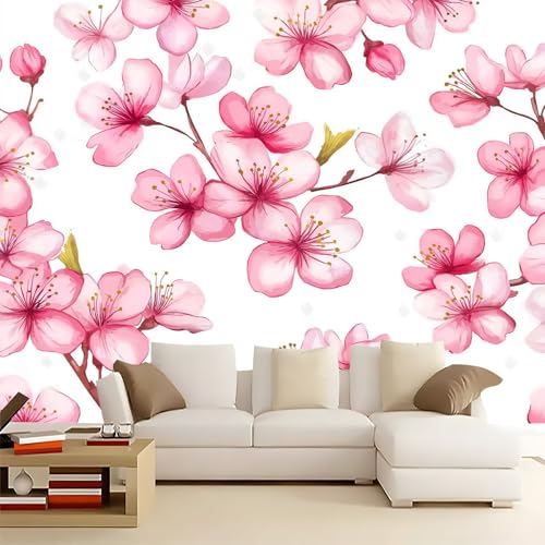 Fototapete Rosa Aquarellblumen 250x175 cm 3D Vliestapete Wandbild, Mustertapete Moderne Wandtapete, Wohnzimmer Schlafzimmer Kinderzimmer Büro Flur Wanddeko Fototapete Rosa Aquarellblumen 250x175 cm 3D Vliestapete Wandbild, Mustertapete Moderne Wandtapete, Wohnzimmer Schlafzimmer Kinderzimmer Büro Flur Wanddeko von Generisch