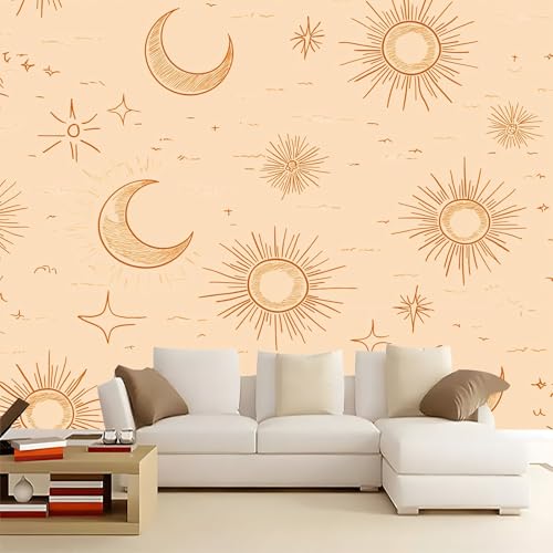 Fototapete Rosa Sonne Mond 500x280 cm Vlies Tapete 3D Effekt Moderne Wandtapete Dekoration, für Wohnzimmer Schlafzimmer TV-Hintergrund Wanddeko Wallpaper Fototapete Rosa Sonne Mond 500x280 cm Vlies Tapete 3D Effekt Moderne Wandtapete Dekoration, für Wohnzimmer Schlafzimmer TV-Hintergrund Wanddeko Wallpaper von Generisch