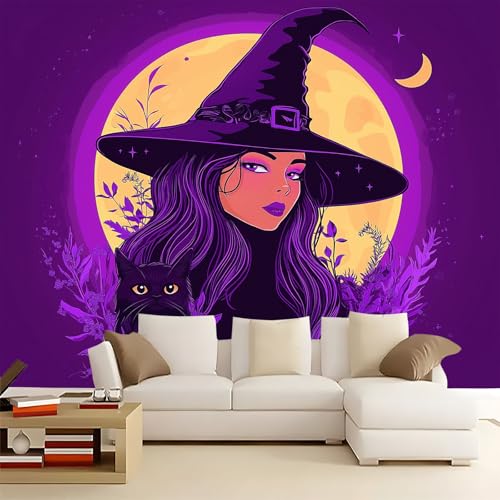 Fototapete Schlafzimmer Cartoon lila Hexe 300x210 cm 3D Druck Wandbilder Wandtapete für Wohnzimmer, Kinderzimmer, TV Hintergrund Vlies Tapete Fototapete Schlafzimmer Cartoon lila Hexe 300x210 cm 3D Druck Wandbilder Wandtapete für Wohnzimmer, Kinderzimmer, TV Hintergrund Vlies Tapete von Generisch