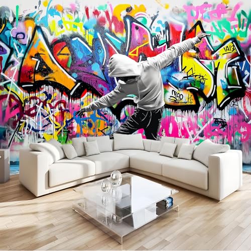 Fototapete Street Art Graffiti Bunt Hip-Hop Tapete Fototapeten Vlies Tapeten 400x280 cm Vliestapete Wandtapete Moderne Wand Schlafzimmer Wohnzimmer Wand tapete Fototapete Street Art Graffiti Bunt Hip-Hop Tapete Fototapeten Vlies Tapeten 400x280 cm Vliestapete Wandtapete Moderne Wand Schlafzimmer Wohnzimmer Wand tapete von Generisch