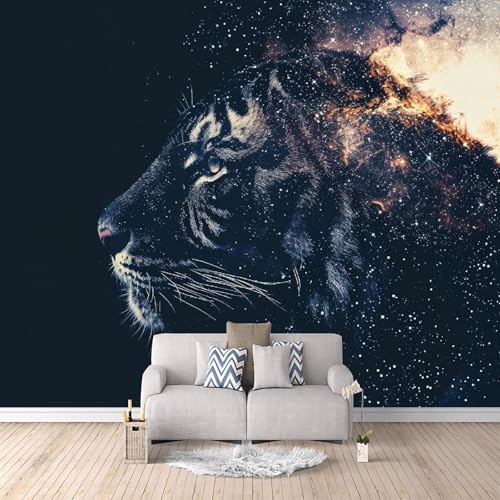 Fototapete Tiger Schwarz Modern 3D Effekt Tier Wandbilder 400x280 cm Wandtapete Wasserdicht Leicht zu Reinigen Realistisches Wanddekoration Vliestapete für Esszimmer Flur Küche Café Hotel Wall Mural Fototapete Tiger Schwarz Modern 3D Effekt Tier Wandbilder 400x280 cm Wandtapete Wasserdicht Leicht zu Reinigen Realistisches Wanddekoration Vliestapete für Esszimmer Flur Küche Café Hotel Wall Mural von Generisch