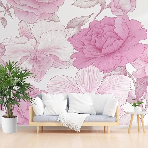 Fototapete - Traumhafte Natur Blumen 150x105cm (B x H) - Foto Tapete Schlafzimmer Wohnzimmer Moderne Vliestapete Wandtapete Motivtapeten Bildtapete 3d Effekt Wand Dekoration - Pflanzen Blumen Rot von Generisch