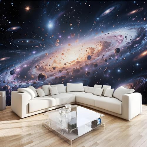 Fototapete Universum Galaxie 200x140 cm 3D Vliestapete Wandbilder, Weltraum Planeten Mustertapete Moderne Wandtapete Wohnzimmer Schlafzimmer Kinderzimmer Büro Flur Wanddeko TV Hintergrund Tapete Fototapete Universum Galaxie 200x140 cm 3D Vliestapete Wandbilder, Weltraum Planeten Mustertapete Moderne Wandtapete Wohnzimmer Schlafzimmer Kinderzimmer Büro Flur Wanddeko TV Hintergrund Tapete von Generisch