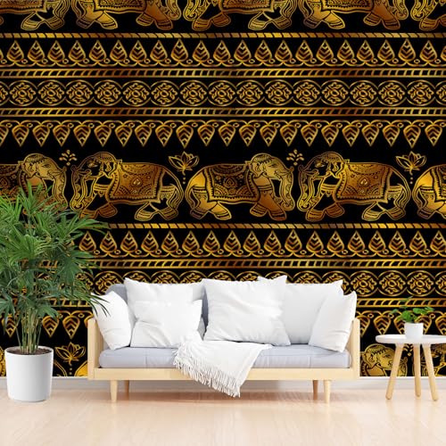 Fototapete Vintage-Geometrie Streifen In Gold 350x256cm Wand Deko Leinwand Bilder Vliestapete Groß Wanddeko Wohnzimmer Schlafzimmer Gemaltes Elefantentier Gold Kunstdrucke 3d effekt Fototapete Fototapete Vintage-Geometrie Streifen In Gold 350x256cm Wand Deko Leinwand Bilder Vliestapete Groß Wanddeko Wohnzimmer Schlafzimmer Gemaltes Elefantentier Gold Kunstdrucke 3d effekt Fototapete von Generisch