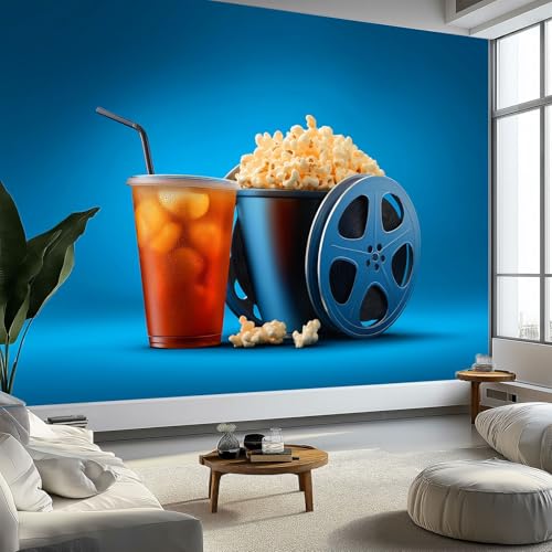 Fototapete Vintage-Poster Filmrolle Popcorn 3D Effekt Vlies Tapeten 250 x 175 cm Wandgemälde, Blau Moderne Wanddeko Design Wandtapete Wohnzimmer Schlafzimmer Büro Flur Wandgemälde Fototapete Vintage-Poster Filmrolle Popcorn 3D Effekt Vlies Tapeten 250 x 175 cm Wandgemälde, Blau Moderne Wanddeko Design Wandtapete Wohnzimmer Schlafzimmer Büro Flur Wandgemälde von Generisch