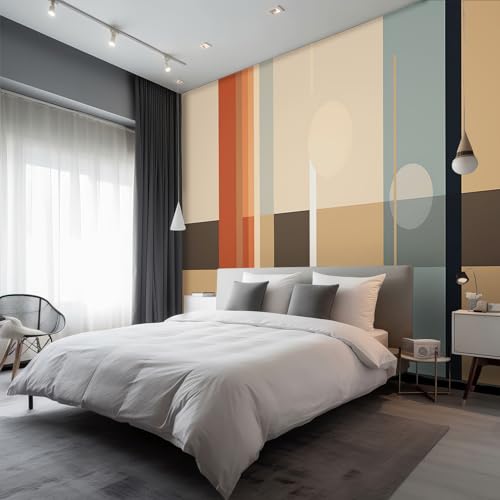 Fototapete Vlies Tapete Abstrakte geometrische Fototapeten Vliestapete Tapeten Moderne Wandtapete, Wohnzimmer, Flur, TV Hintergrund Wandtapete Poster Bilder Wand Deko, 350 x 256cm (B×H) ff77 von Generisch