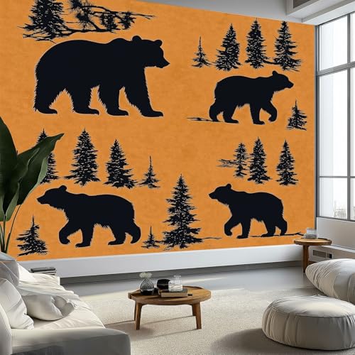 Fototapete Waldtier Silhouetten B350 x H256 cm Vlies XXL Tapete, Gelb Gedrucktes Panorama Tapete Poster für Wohnzimmer Schlafzimmer TV-Hintergrund Wand Dekoration, UV-Beständig Geruchsfrei Fototapete Waldtier Silhouetten B350 x H256 cm Vlies XXL Tapete, Gelb Gedrucktes Panorama Tapete Poster für Wohnzimmer Schlafzimmer TV-Hintergrund Wand Dekoration, UV-Beständig Geruchsfrei von Generisch