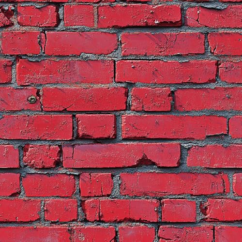 Fototapete Ziegel Rot Selbstklebende Tapete 44x200 cm 3D Retro 3D Tapete Wandtapete Selbstklebend Tapete Kinderzimmer Mustertapete Klebetapete Wasserdicht von Generisch