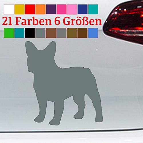 Französisch Bulldogge Sticker Aufkleber Silhouette Kontur Dog Love Frenchie Hund in 6 Größen und 21 Farben von Generisch