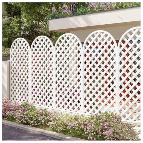 Freistehende Außenpaneele – Spleißbarer dekorativer Zaun für Gärten, Terrassen und Pergolen – weiß, 60 x 150 cm, perfekt für mehr Privatsphäre und Stil von Generisch