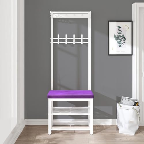 Freistehende Garderobe für den Eingangsbereich, mit Schuhaufbewahrung, platzsparender Baum-Organizer mit Haken und Ablagen für Schlamm und Flur Freistehende Garderobe für den Eingangsbereich, mit Schuhaufbewahrung, platzsparender Baum-Organizer mit Haken und Ablagen für Schlamm und Flur von Generisch