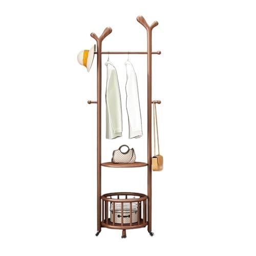 Freistehende Garderobenleiste aus Massivholz, mittelgroß, stilvolle Aufbewahrung für Zuhause, Eingangsbereich, Wohnzimmer, modernes Design von Generisch