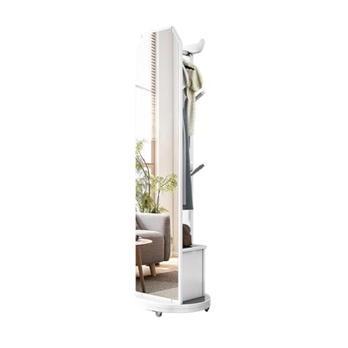 Freistehende Garderobenleiste aus Massivholz mit Schublade, Eingangsbereich, Aufbewahrungsregal, Ganzkörperspiegel, stilvoller Kleiderbügel für Veranda und Boden, funktionales und elegantes Design von Generisch
