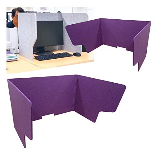 Freistehende Schreibtisch-Trennwände für Studentenschreibtische – violette Sichtschutzwände, Büro-Trennwand mit Ausschnitt, ideal für Call-Center, Klassenzimmer, Bibliotheken und Arbeitsbereiche von Generisch