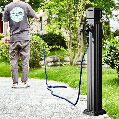 Freistehende Wassersäule aus Edelstahl mit 15 m Schlauch – vertikaler Gartenbrunnen Hochdruck Hydrantständer 66 cm Outdoor-Wasserspiel Freistehende Wassersäule aus Edelstahl mit 15 m Schlauch – vertikaler Gartenbrunnen Hochdruck Hydrantständer 66 cm Outdoor-Wasserspiel von Generisch