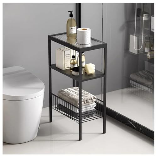 Freistehender Badezimmer-Organizer mit verstellbaren Füßen, stabiler Metallrahmen für Haarwerkzeuge und Kosmetik-Aufbewahrung Freistehender Badezimmer-Organizer mit verstellbaren Füßen, stabiler Metallrahmen für Haarwerkzeuge und Kosmetik-Aufbewahrung von Generisch