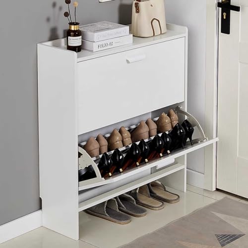 Freistehender Schuhschrank mit Klappschubladen, platzsparender Organizer für Eingangsbereich und Flur Freistehender Schuhschrank mit Klappschubladen, platzsparender Organizer für Eingangsbereich und Flur von Generisch