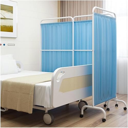 Freistehender mobiler faltbarer Sichtschutz mit feststellbaren Rädern für Krankenhäuser und Kliniken von Generisch