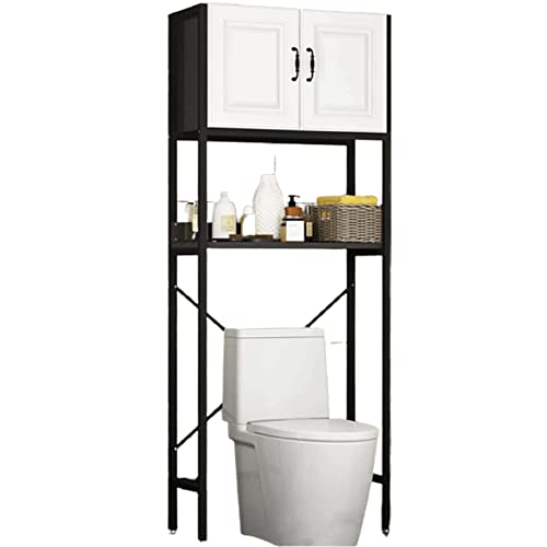 Freistehendes 2-stöckiges Badezimmer-Regal mit Schrank, multifunktionales WC für platzsparende und stilvolle Badezimmer-Dekoration von Generisch