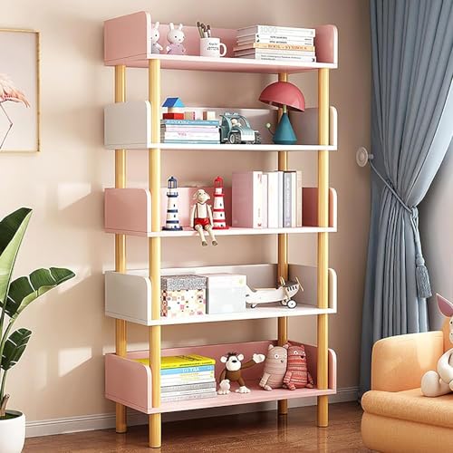 Freistehendes Bücherregal aus Holz, Aufbewahrungs-Organizer für Bücher und Dekoration, platzsparendes Regal für Schlafzimmer und Wohnzimmer Freistehendes Bücherregal aus Holz, Aufbewahrungs-Organizer für Bücher und Dekoration, platzsparendes Regal für Schlafzimmer und Wohnzimmer von Generisch