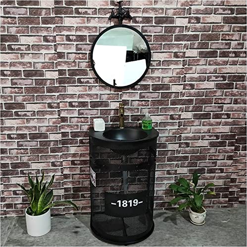 Freistehendes Waschbecken – Industrieller Waschtisch mit Waschbecken, Wasserhahn und Ablauf für moderne Badezimmer Freistehendes Waschbecken – Industrieller Waschtisch mit Waschbecken, Wasserhahn und Ablauf für moderne Badezimmer von Generisch