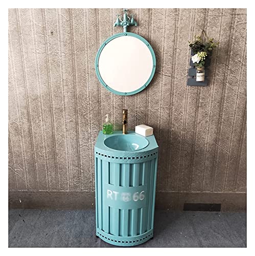 Freistehendes Waschbecken für Badezimmer, moderner Waschbeckenschrank mit Wasserhahn und Abfluss, Waschkommode im Industriestil, für Hotel- und Heimbadezimmer Freistehendes Waschbecken für Badezimmer, moderner Waschbeckenschrank mit Wasserhahn und Abfluss, Waschkommode im Industriestil, für Hotel- und Heimbadezimmer von Generisch
