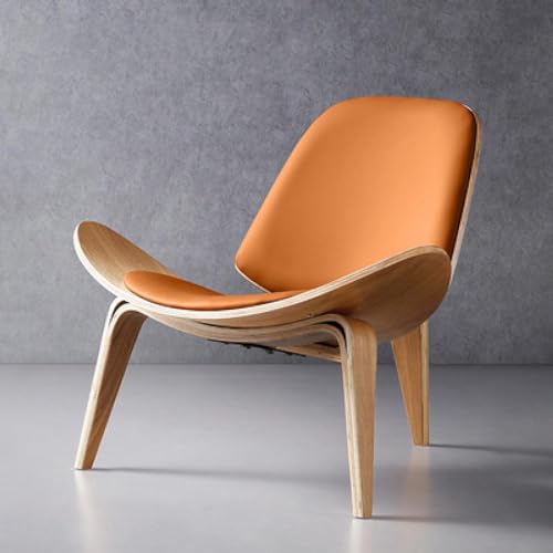 Freizeitstuhl aus Massivholz – Dreibeiniges Muschel-Design, kreativer moderner Flugzeugstil für Wohnzimmermöbel Freizeitstuhl aus Massivholz – Dreibeiniges Muschel-Design, kreativer moderner Flugzeugstil für Wohnzimmermöbel von Generisch
