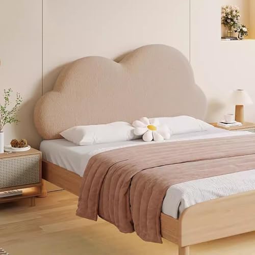 French Cloud Kopfteilbezug – weiches Anti-Kollisionspad, waschbar und abnehmbar, dickes Rückenlehnenkissen für Schlafzimmerdekoration (Khaki, 200 x 65 cm) – hautfreundlicher Komfort von Generisch