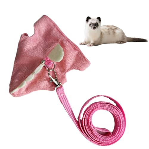 Frettchen Geschirr Und Leine, Einstellbares Tiergeschirr Mit Weste, Weiches Geschirr Für Kleine Haustiere Zum Spazieren Outdoor Abenteuer Kätzchen Frettchen Geschirr Und Leine, Einstellbares Tiergeschirr Mit Weste, Weiches Geschirr Für Kleine Haustiere Zum Spazieren Outdoor Abenteuer Kätzchen von Generisch