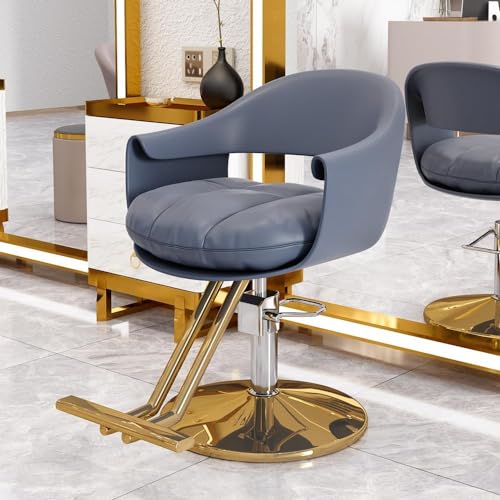 Friseurstuhl mit robuster Hydraulikpumpe, um 360° drehbar, verstellbar, Wellness-Ausrüstung von Generisch