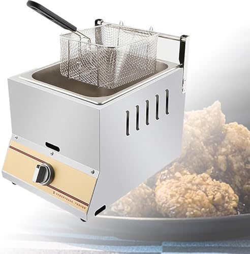 Fritteuse aus Edelstahl mit abnehmbarem Korbchip – kommerziell einstellbare Temperatur und leicht zu reinigendes, rutschfestes Design von Generisch