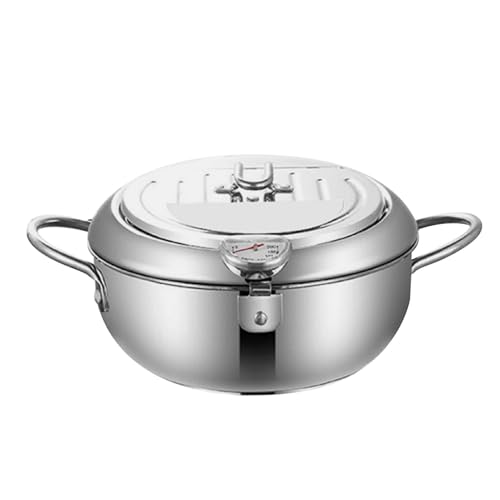 Frittiertopf mit Deckel, Frittiertopf mit Griff, Fritteuse aus Edelstahl, präzise Öltemperaturregelung, abnehmbarer Deckel, Fritteusentopf für Tintenfisch, , Tempura Frittiertopf mit Deckel, Frittiertopf mit Griff, Fritteuse aus Edelstahl, präzise Öltemperaturregelung, abnehmbarer Deckel, Fritteusentopf für Tintenfisch, , Tempura von Generisch