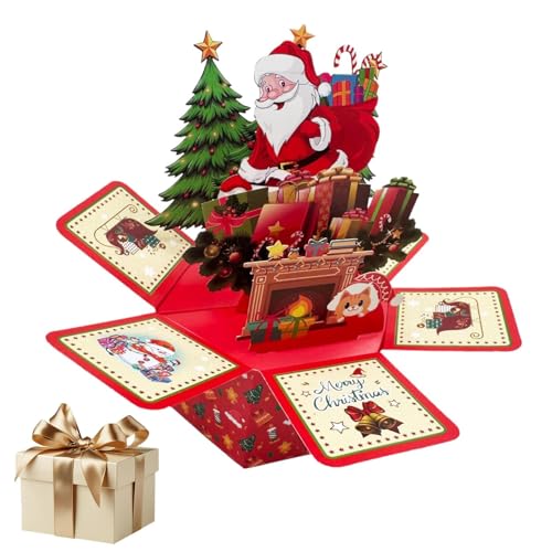 Frohe Weihnachten 3D Karten Pop-up | Tischweihnachtskarten Mit Santa Motiv,Sechseckiger Weihnachtsschmuck Mit Umschlägen Für Festtafel Dekoration Zuhause Kinder Erwachsene Schreibtisch Feier Frohe Weihnachten 3D Karten Pop-up | Tischweihnachtskarten Mit Santa Motiv,Sechseckiger Weihnachtsschmuck Mit Umschlägen Für Festtafel Dekoration Zuhause Kinder Erwachsene Schreibtisch Feier von Generisch