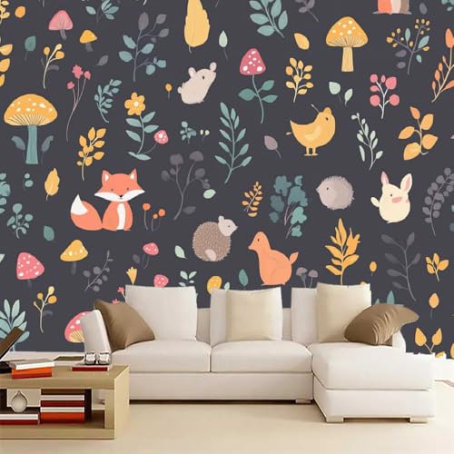 Fuchs 3D Selbstklebende Leinwandtapete Pilz Großes Wandbild Fototapete Poster-Tapete, Heimdekoration Für Jungen-Mädchen-Zimmer Teenager-Schlafsaal 430(B) x 300(H) cm von Generisch
