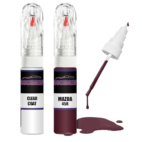 Für Mazda Deep Crimson 45R + Klarlack Ausbesserungslack Fix Kit Für Mazda Deep Crimson 45R + Klarlack Ausbesserungslack Fix Kit von Generisch