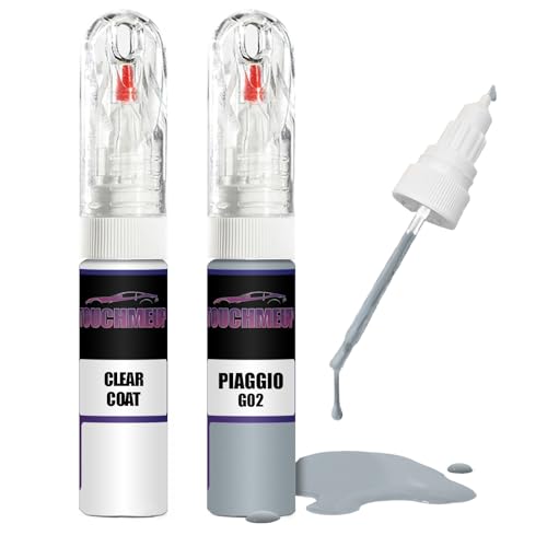 Für PIAGGIO GRIGIO DELICATO MATT G02 + Klarlack Ausbesserungslack Fix Kit von Generisch